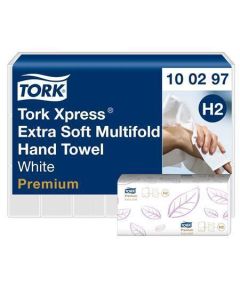 100297 Ručníky "Premium Interfolded", extra bílý, papírové, skládané, systém H2, TORK