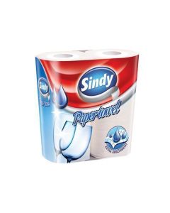 Papírové utěrky v roli, 2 role, 2 vrstvé, "Sindy"