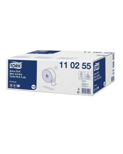110255 Toaletní papír "Premium mini jumbo", extra bílá, T2 systém, 3-vrstvý, 19 cm průměr, TORK