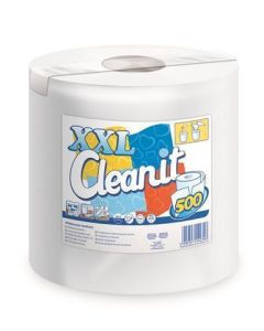 Papírové utěrky "CLEANIT XXL 500", bílá, 2-vrstvé, role, LUCART