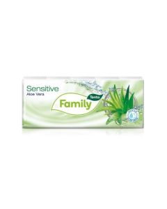 Papírové kapesníky "Sensitive", aloe vera, 3 vrstvé, 10x10 ks, TENTO