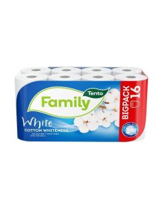 Toaletní papír "Family White", 16 rolí, 2-vrstvý, TENTO 229441