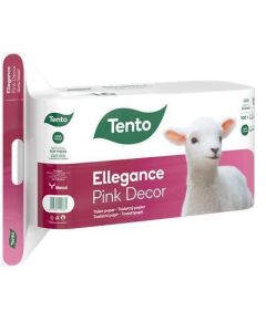 Toaletní papír "Ellegance Pink Decor", 16 rolí, 3-vrstvý, TENTO 229386