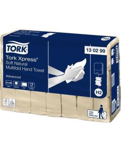 Ručník "Xpress® Soft Multifold", skládací, 2 vrstvý, 180 listů, H2 systém, Advanced, TORK 130299