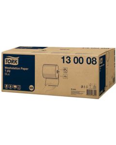 Papírová utěrka, modrá, role, 1vrstvý, vnitřní dávkování, W6 systém, univerzální, TORK 130008