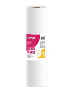 Papír na vyšetřovací lůžko, bílá, 2-vrstvý, 49 cm x 50 m, 1 role, SOVIO PP20917