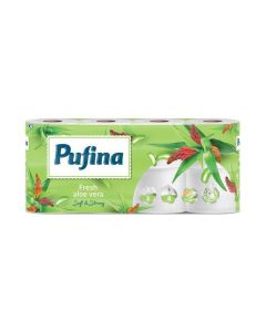 Toaletní papír "Aloe Vera", 3-vrstvý, 8 rolí, PUFINA PP20754