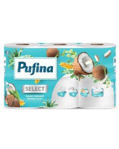 Toaletní papír "Relaxing Coconut", 4-vrstvý, 6 rolí, PUFINA PP20790
