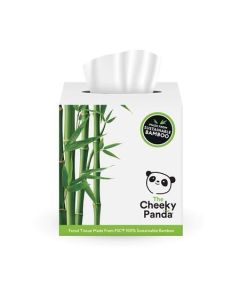 Kosmetické ubrousky, bílá, bambusové, 3-vrstvé, 56 ks, CHEEKY PANDA CUBFTX12