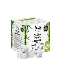 Toaletní papír, bílá, bambusový, 3-vrstvý, malé role, 24 rolí, CHEEKY PANDA PFTOILT24