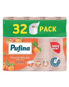 Toaletní papír "Delicate Peach", 3-vrstvý, 32 rolí, PUFINA PP21207