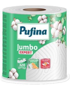 Papírové utěrky "Expert", 2-vrstvé, 320 útržků, 1 role, PUFINA PP21204