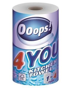 Kuchyňské utěrky "Ooops! 4You", 2vrstvé, 200 útržků, 1 role