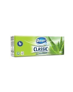 Kapesníky, 3-vrstvé, 10x10ks, "Ooops! Classic", aloe vera