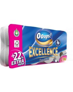 Toaletní papír "Ooops! Excellence" , 3vrstvý, 8 rolí