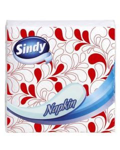 Ubrousky "Sindy", s modrým vzorem, 1-vrstvý, 45 ks