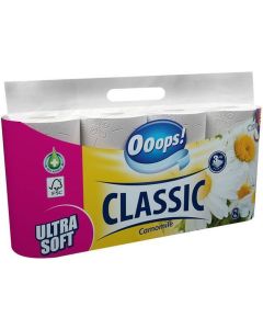 Toaletní papír "Ooops! Classic", 3-vrstvý, 8 kotoučů, heřmánek