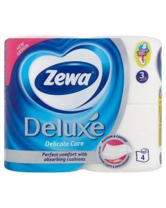 Toaletní papír "Deluxe",  bílá, 3vrstvý, 4 role, ZEWA 3228