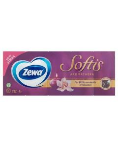 Kapesníky, papírové, 3vrstvé, 10x9 ks, ZEWA "Softis",  aromatherapy
