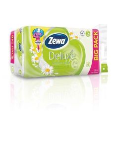 Toilet paper, 3 ply, small roll, 16 rolls, ZEWA "Deluxe, chamolile