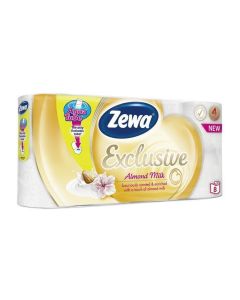 Toaletní papír "Exclusive", 4vrstvý, 8 rolí, almond milk, ZEWA