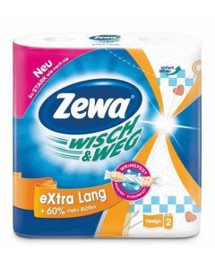 Kuchyňské utěrky "Wisch&Weg extra lang", 2vrstvé, 2 role, ZEWA