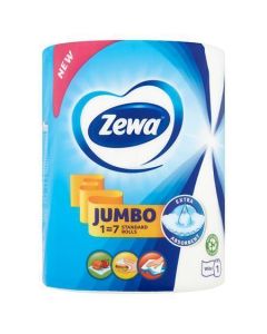 Papírové utěrky "Jumbo White", role, 325 útržků, ZEWA