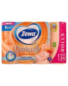 Toaletní papír "Deluxe",  broskev, 3vrstvý, 24 rolí, ZEWA 40878