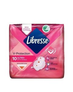 Hygienické vložky, ultra normal, s křidélky, 10 ks, LIBRESSE 9536
