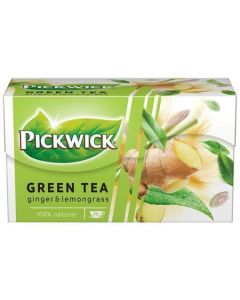 Zelený čaj, zázvor a citronová tráva, 20x 1,5 g, PICKWICK 4008431