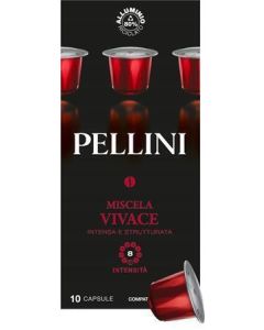 Kávové kapsle "Miscela Vivace" kompatibilní s Nespresso, 10 ks, PELLINI 329940191