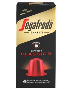 Kávové kapsle "Classico", kompatibilní s Nespresso, 10 ks, SEGAFREDO 2601