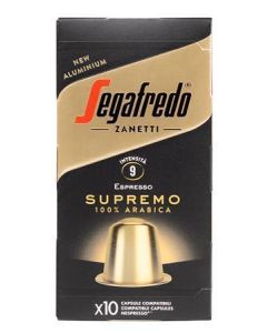 Kávové kapsle "Supremo", kompatibilní s Nespresso, 10 ks, SEGAFREDO 2604
