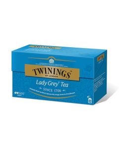 Čaj, černý, 25x2 g, TWININGS "Lady grey"