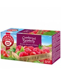 Ovocný čaj "Cranberry & Raspberry", brusinka-malina, 20x 2,5 g, TEEKANNE