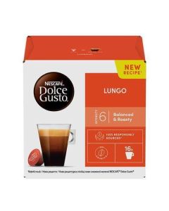 Kapsle do kávovaru, 16 ks, NESCAFÉ "Dolce Gusto Caffé Lungo"