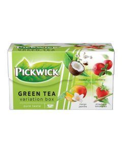 Zelený čaj "Green tea variation", 20x1,5 g, kokos, brusinky, jahoda-citronová tráva, mango-jasmín, P