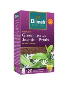 Zelený čaj, 20x1,5g, DILMAH, jasmínový květ