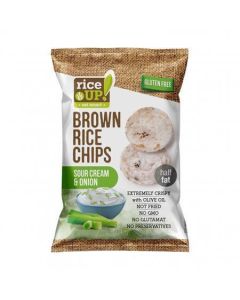 Rýžové chipsy, smetana s cibulí, 60 g, RICE UP