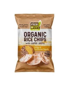 Rýžové chipsy "Bio", jáhly a slunečnicová semínka, 25 g, RICE UP