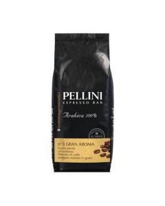 Káva "Gran Aroma", pražená, zrna, vakuově balená, 1000 g, PELLINI