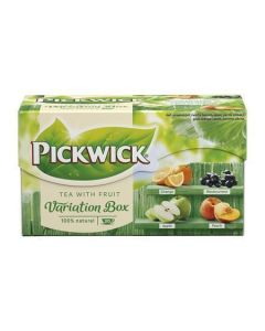 Černý čaj "Variation", pomeranč, černý rybíz, jablko, broskev, 20x 1,5 g, PICKWICK 4061381