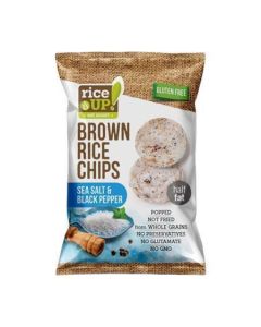 Rýžové chipsy, sůl a pepř, 60 g, RICE UP 1584140137
