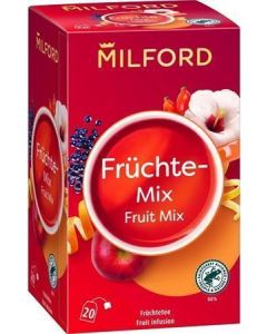 Ovocný čaj "Fruitmix", ovocná směs, 20x 2,5 g, MILFORD 5207524