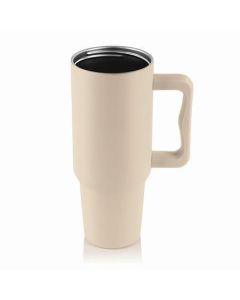 Termohrnek s brčkem, béžová, 1,2 l, s rukojetí, 1605TER031