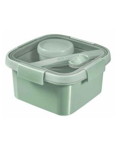 Box na jídlo "Smart Eco", světle zelená, 1,1 l, s příborem, CURVER 249947