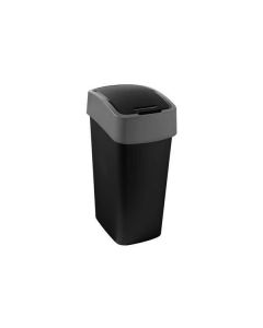Odpadkový koš s výklopným víkem "Flipbin", černá-grafitová, 45 l, CURVER 229411
