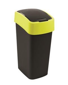 Odpadkový koš "Pacific flip bin", černá-žlutá, na tříděný odpad, 45 l, CURVER 263987