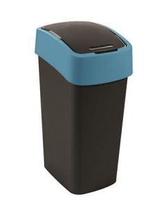 Odpadkový koš "Pacific flip bin", černá-modrá, na tříděný odpad, 45 l, CURVER 263992