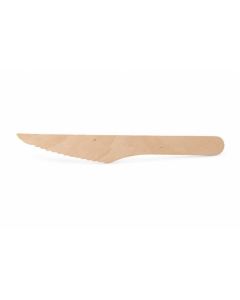 Nůž, jednorázový, dřevo, 16 cm, 100 ks, SM-CS-16426